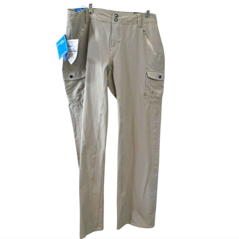NEW  Kuhl Kaya Nylon Adjustable Length Cargo Hiking Pants in Khaki ...Size 12